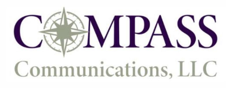 Compass Communications, LLC logo with a compass graphic replacing the "O" in "COMPASS."