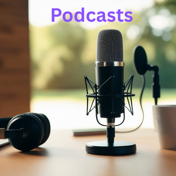 Podcast image with microphone